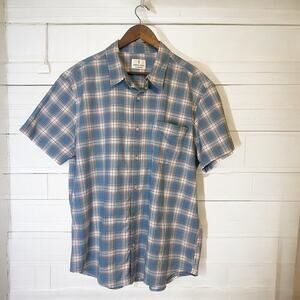 Mutual Weave Shirt- Size XL-Pink, blue and white plaid